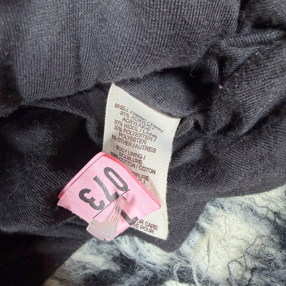 Free People Wool Blend Mohair Boho Shaggy Sherpa Bomber Cream Faux Fur Jacket - Picture 14 of 14